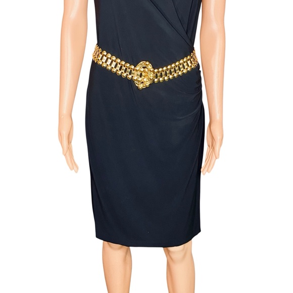 Vintage Y2K Gold Belt Hip Belt Adjustable Heavy Metal Grunge Revival 90s Edgy - Picture 2 of 4